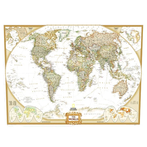 By National Geographic Maps (Author) National Geographic World Wall Map - Executive (Mural: 116.25 x 77 in) (National Geographic Reference Map)