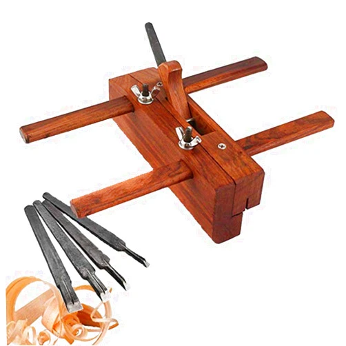 YAOBAO Rabbet Plane, Hand Wood Planer DIY Plough Plane Slot Grooving Wood Plane Shoulder Plane Adjustable Hand Plane for Carpenter Woodcarver with 5 Planer Blades