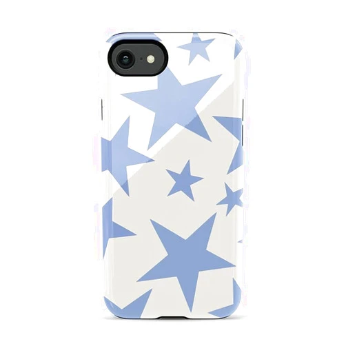 Casely iPhone SE (2020 & 2022) Case | Stars Align | Blue & White Stars | Essential Slim Dual-Layer Protective Case Design