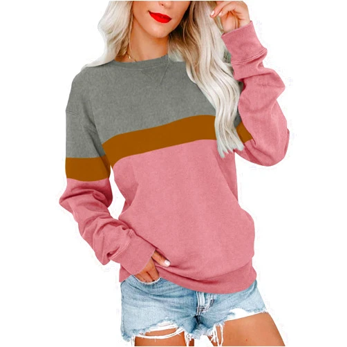 BeadChica Womens Casual Crewneck Sweatshirt Long Sleeve Tops Cute Pullover Loose Fit