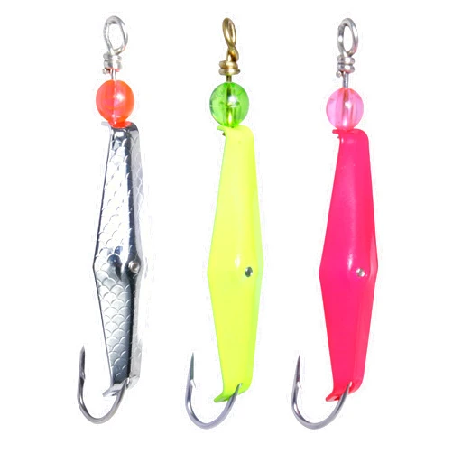 Clarkspoon Size 0, One Chrome Hammered Scale Finish, One Chartreuse, One Pink, 3 Pack