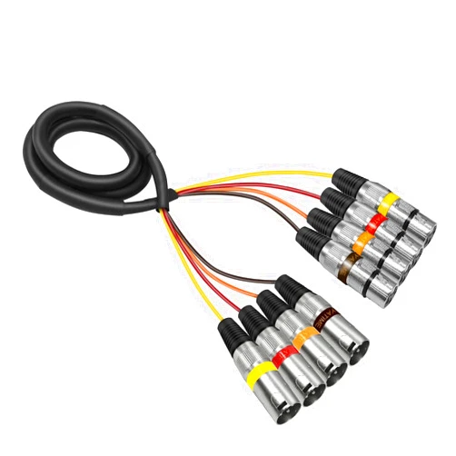 YATIME XLR Snake Cables 3ft 4-Channel Microphone Patch Cable Pro Audio Snake Cables XLR Male to Female Recording Color Coded Cables