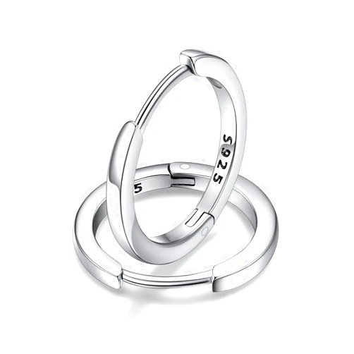 FaithHeart Sterling Silver Hoop Earrings for Women, Hypoallergenic Huggie Hoop Earrings Lightweight Small Cartilage Earrings Cuff Hoop Earring Dainty Everyday Earrings 6mm/8mm/10mm/12mm/15mm/20mm