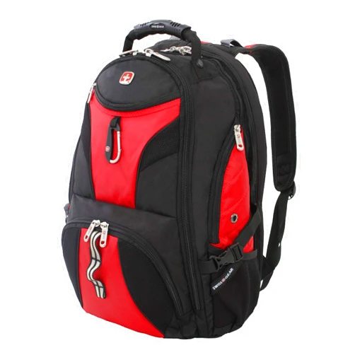 SwissGear 1900 Scansmart TSA 17-Inch Laptop Backpack, Black/Red