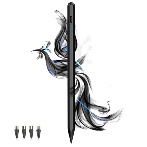 DOGAIN Stylus Pens for Touch Screens Power-Display Tablet Pen POM Tip Magnetic Digital Touch Pen Compatible with iPhone/iPad/iPad Pro/Lenovo/and Other iOS/Android Smartphone and Tablet Devices (Black)