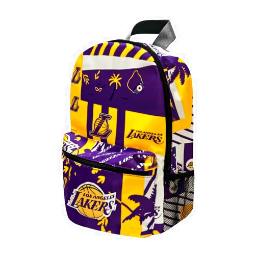 Pro Specialties Group Los angeles Lakers basketball travel backpack, hiking, gym Backpack durable bag designed for men and women. Ideal for Adults, extra-large & waterproof use for various activities