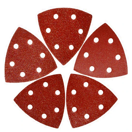 XXGO 3-1/2 Inch 90mm Triangular 60/80 /100/120 /240 Grits Hook & Loop Multitool Sandpaper Contains 20 of Each Fit 3.5 Inch Triangular Oscillating Multi Tool Sanding Pads Pack of 100 XG9010