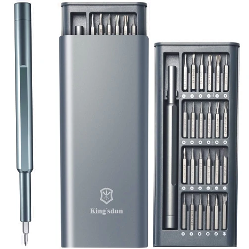 Kingsdun Precision Screwdriver Set, Small Screwdriver with Torx Phillips Head & Flathead, Repair Tool Kit with Magnetic Bits for Electronics, PC, Watch, Jewelry, DIY Projects and Home Repairing