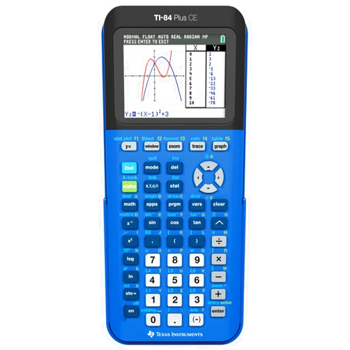 Texas Instruments TI-84 Plus CE Color Graphing Calculator, Bionic Blue Small
