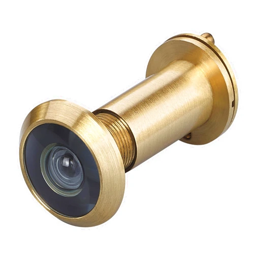 TOGU TG2814YG-SC Solid Brass UL Listed 220-degree Door Viewer with Heavy Duty Privacy Cover for 1-3/8