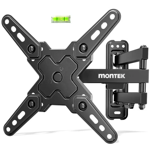 monTEK Full Motion TV Wall Mount Bracket for Most 13-43 Inch LED LCD Flat Screen TVs & Monitors, Swivel Tilt Extension Rotation with Articulating Arms, TV Mount Max VESA 200x200mm, up to 44lbs