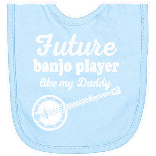 inktastic Future Banjo Player Like Daddy Newborn Bib
