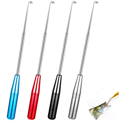 Civaner Fishing Hook Quick Removal Device Quick Fish Hook Remover Fish Hook Detacher Fish Hook Disconnect Device Fish Hook Removal Tool Fishing Accessory for Fishing Saltwater, 4 Colors(4 Pieces)