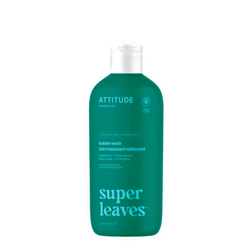 ATTITUDE Bubble Bath, EWG Verified, Plant and Mineral-Based, Dermatologically Tested, Vegan Body Care Products, Extra Gentle, Unscented, 16 Fl Oz