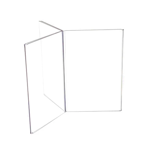 Marketing Holders 12 Pack Sign Holder 4 x 6 Inch 3 Sided Table Tent Display Holds 6 Menu Y-Shape Holder Advertise Cuisine Appetizers Bars Food Cruise Ships Promotions Clear Acrylic
