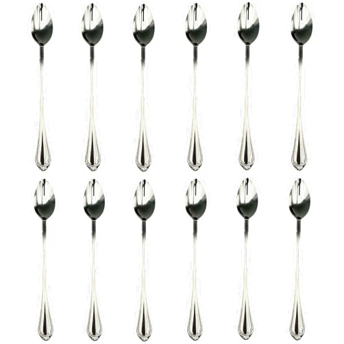 Mikasa Regent Bead 18/10 Stainless Steel Iced Beverage Spoon (Set of Twelve)