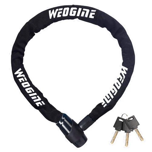 Weogine Bike Chain Lock, Heavy Duty Anti-Theft Bicycle Chain Lock, 2.72 Ft Security Bike Locks with 3 Keys, Waterproof Lock Chain for Bike, Bicycle, Scooter, Motorcycle, Door, Gate, Fence