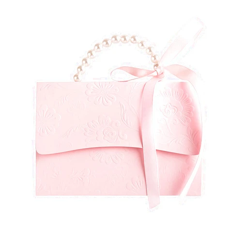 motoeye 10Pcs Pink Pearl Paper Gift Boxes for Wedding Favors, Elegant Bridesmaid and Party Favor Boxes with Ribbon, Ideal for Bridal Shower, Baby Shower, and Special Occasions M
