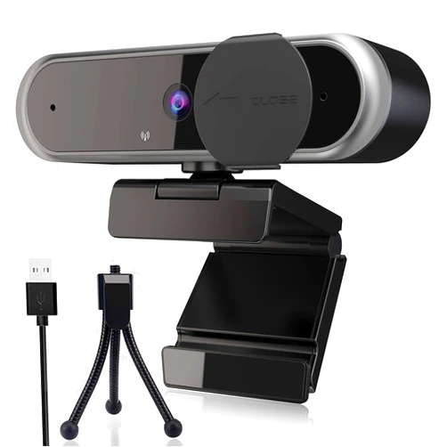 lexvss Webcam with Microphone, Portable 2K 1440P HD Wide Angle Steaming Web Camera for Desktop Computer Laptop with Tripod, Great for Video Calling, Conference and Gaming