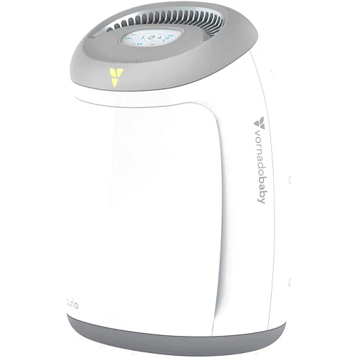 Vornadobaby Purio Nursery Air Purifier with True HEPA Filter, Safety Features, and Soothing Glow, White