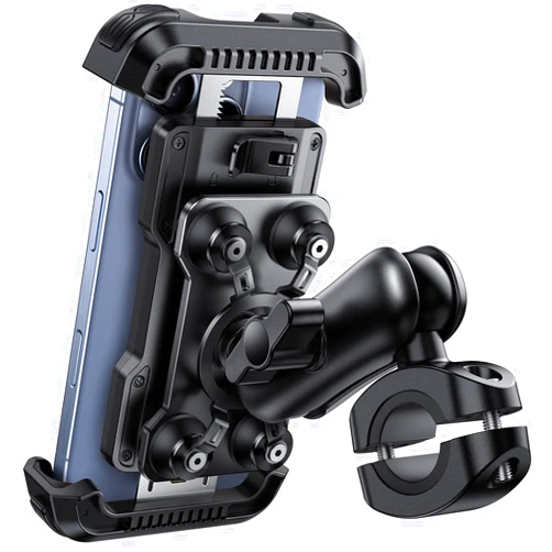 Lamicall Motorcycle Phone Mount Holder - [Dual Vibration Dampener] [Metal Adjustment Arm] Motorcycle Cell Phone Holder, Bike Handlebar Phone Mount, for iPhone 16/15/ 14/13 Pro Max, 4.7-6.7