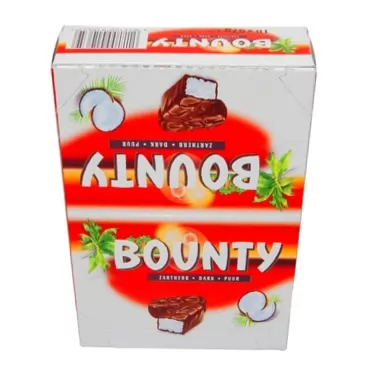 MasterFoods Bounty Dark Chocolate Covered Coconut Bars Eighteen 57 Gram Bars