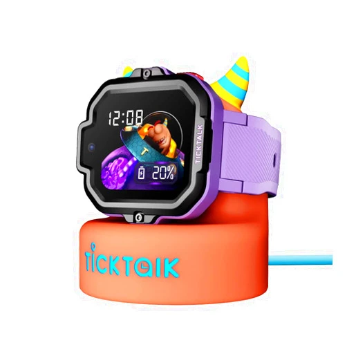 TickTalk 5 Cellular Kids Smart Watch (at&T's Network) with GPS Tracker & Video Calling and Power Base Bundle - Smart Watch for Kids with Parent Apps - Smart Watch for Kids 3+