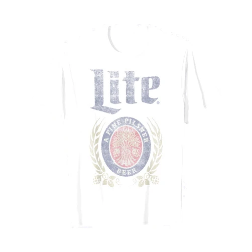 Coors Miller Lite Fine Pilsner Centered Logo T-Shirt