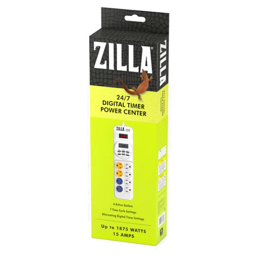 Zilla Reptile Pet Habitat Lighting & Terrarium Heat Power Center Timer, Digital