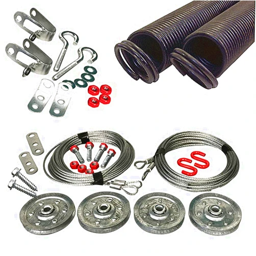KCHEX Garage Door Extension Spring PRO-KIT Double Looped for 7' High Door 25-42-70 Pounds Orange (Pair)
