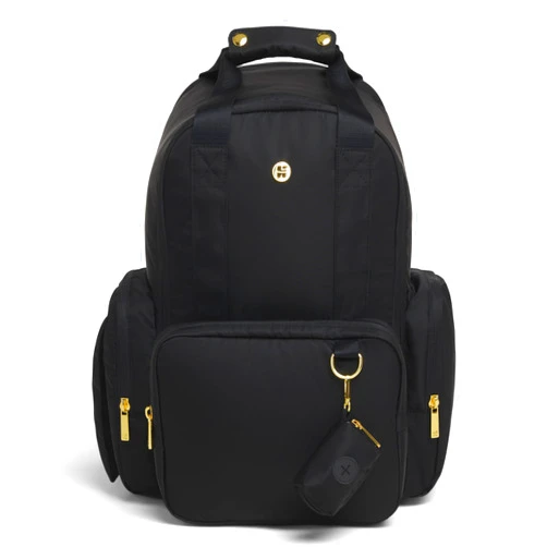 HUGGIES Unisex-adult Signature Hug Pack Diaper Backpack, Black, One Size