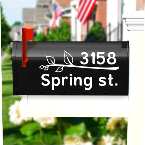 A TOP DESIGN Custom Mailbox Letter Decals - Personalized Mailbox Adress Number Decal - Customized Numbers and Letters Stickers for House - Reflective Vinyl Sticker for Mailboxes Outdoor Outside