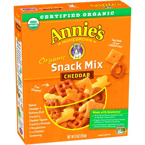 Annie’s Annie's Homegrown Organic Cheddar Snack Mix, Bunnies Cheddar, 9 Oz