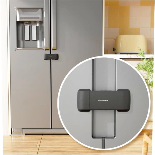 EUDEMON Updated French Fridge Lock French Door Refrigerator/Freezer Lock Apply to Max 2.28