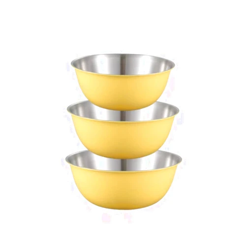 SKKAH Stainless Steel Mixing Bowl Set Large Nesting Mixing Bowls for Space Saving Storage, Prepping, Kitchen, Cooking, Baking - 2.6/2 / 1.3 / QT