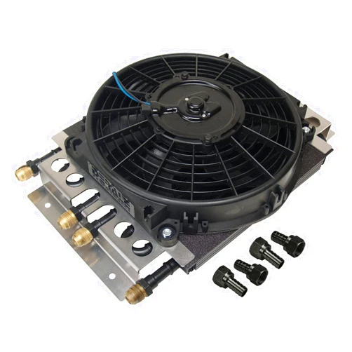 Derale 15220 Electra-Cool Remote Cooler Dual Circuit 2 in 1 Design , Black