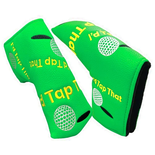 Giggle Golf Blade Putter Cover, PU Leather with Embroidered Designs and Magnetic Closure