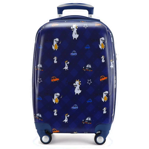 GURHODVO Kids Carry On Luggage Children Rolling Suitcase with 4 Wheels Hardshell Case for Toddler to Travel (dinosaur&car)