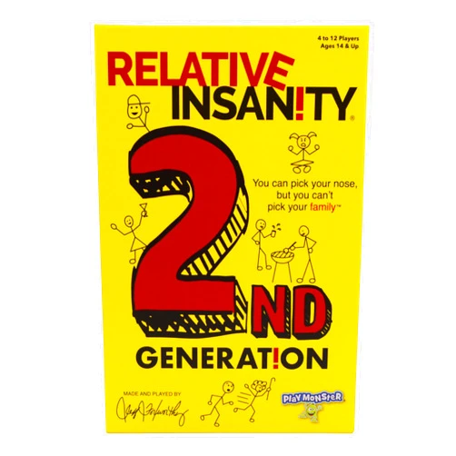 PlayMonster Relative Insanity, Card Games - Family Games Night, Kids Games, Laugh Till You Drop Card Games for Adults, Travel Games, Fun, Kid Games, Designed by Comedian Jeff Foxworthy, Multi-Player, Ages 14+