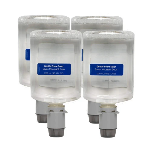 Georgia-Pacific Pacific Blue Ultra Gentle Foam Hand Soap Refills for Manual Dispensers by GP PRO (Georgia-Pacific); Dye and Fragrance Free; 43714; 1;200 mL Per Bottle; 4 Bottles Per Case