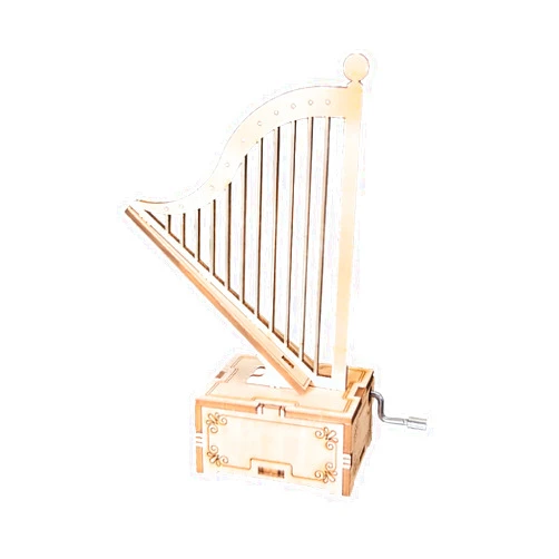 C·YAZOO CYAZOO 3D Wooden Puzzle for Adults Music Box-DIY Musical Instrument Harp Model Building Kits-Hands Craft for Home and Office Decoration-Best Gifts for Kids/Boys/Girls/Friends
