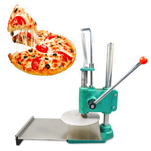 HinLIaDa 9.5inch Pizza Dough Press Machine, Commercial Manual Pastry Press Machine Stainless-Steel Household Pizza Press w/Cast Iron Base Pizza Express Dough Sheeter for Commercial Or Family