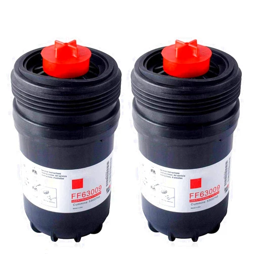 Poweka 2 PACK FF63009 Fuel Filter for Cummins B- and L- Series Diesel Engines Replaces for Fleetguard FF63009 | Replaces 5303743 FF63008 FH22168