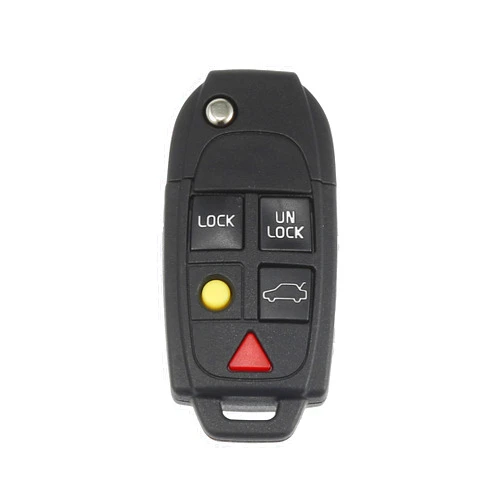 X AUTOHAUX LQNP2T-APU Car Key Fob Shell 5 Button Remote Control Key Case Shell Keyless Entry Housing Replacement for Volvo XC90 V70 XC70 S80 S60 2004-2014