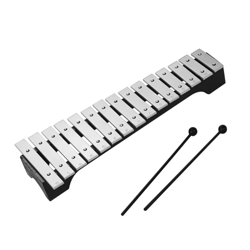 VBDEFRT Xylophone Kit 15-Note Glockenspiel Wooden Base Aluminum Bars With Mallets Percussion Musical Instrument Gift With Carrying Bag