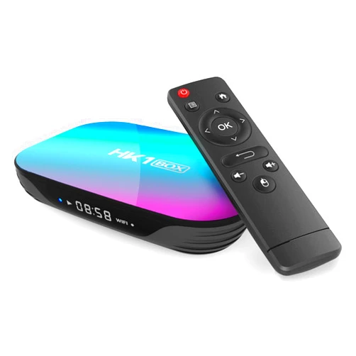 Xilibod Android 9.0 TV Box 4GB RAM/32GB ROM Amlogic S905X3 64bit Quad Core Cortex A55 CPU G31 MP2 GPU 2.4G/5G Dual-Band WiFi 1000 DLAN Support BT Smart TV Box - Model No.: HK1 Box 4GB 32GB