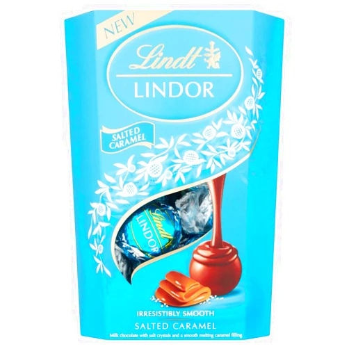 Lindt NEW: Lindt Lindor Milk Chocolate Salted Caramel Chocolate Gift Box, 200 g