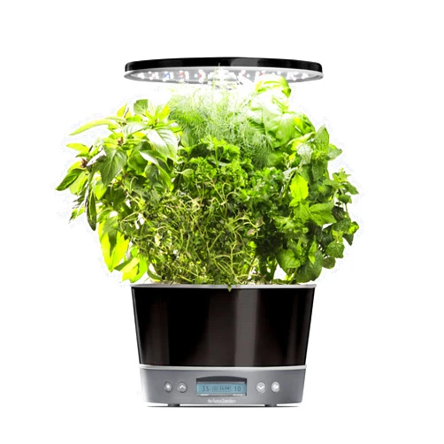 AeroGarden Harvest Elite 360 Indoor Garden Hydroponic System with LED Grow Light and Herb Kit, Holds up to 6 Pods, Platinum
