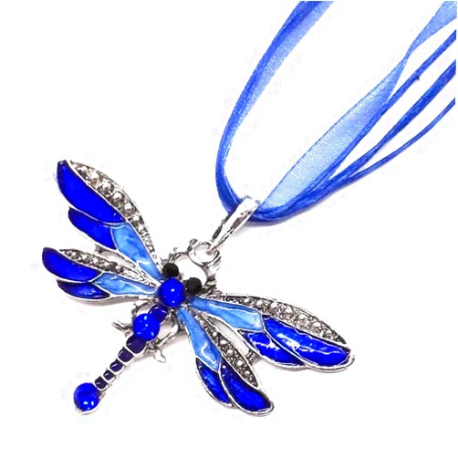 Tvoip Bohemian Jewelry Ethnic Multi-Layer Chain Colorful Enamel Dragonfly Pendant Necklace