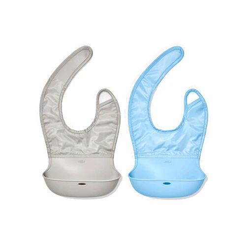 OXO Tot Roll-Up Bib - 2 Pack - Drizzle and Dusk